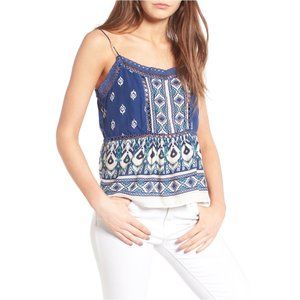 NWT Ella Moss Navy White Biarritz Camisole Top Women’s Size Medium